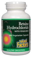 Betaine Hydrochloride With Fenugreek - 180 Capsules