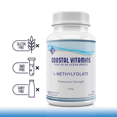 Coastal Vitamins L-Methylfolate 15000 mcg - 30 Capsules