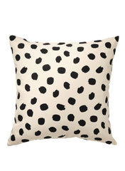 Cushion Cover Off White Dot Pattern Black 50x50cm