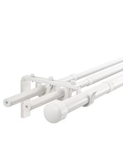 Triple Curtain Rod Combination White 210 To 385cm