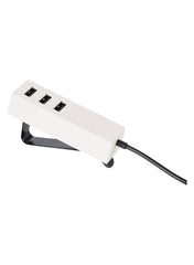 USB Charger With Clamp White