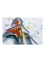 Phoebe Tower Hand Painted Canvas Wall Art 120 X 80 Cm Multicolor