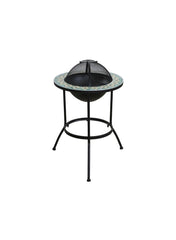 Fabrilla Metal And Stone Fire Pit W Barbecue 60 x 60 x 62cm