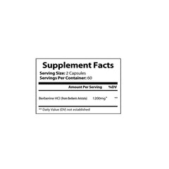 Berberine 1200 mg Dietary Supplement -120 Capsules