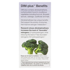 DIM-Plus Estrogen Metabolism Dietary Supplement - 120 Vegetarian Capsules