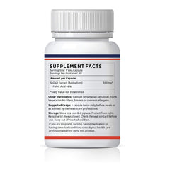 Shilajit Extract Supplement 500 mg - 60 Vegetarian Capsules