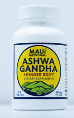 Ashwagandha + Ginger Root Dietary Supplement 400mg - 60 Vegetable Capsules