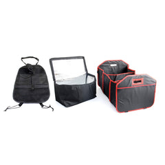 EZ Car Trunk Organizer + Cooler Bag + Car Seat Organizer Bundle