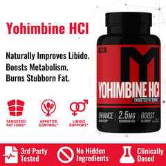 Yohimbine HCL Dietary Supplement 2.5 MG - 90 Capsules