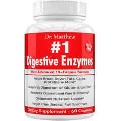 Digestive Enzyme Dietary Supplement - 60 Capsules