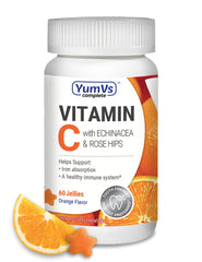 Vitamin C Daily Dietary Supplement With Echinacea And Rose Hips - 60 Jellies