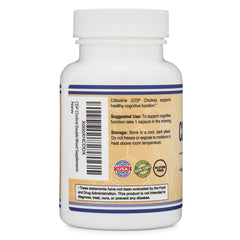 CDP Choline (Citicoline) 300mg Dietary Supplement - 60 Capsules