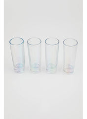 Set Of 4 Tall Shot Glasses 8 oz, Transparent
