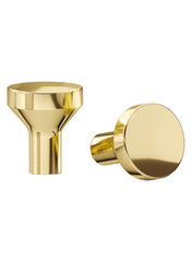 Knob Brass Colour 21mm 2 Pack