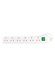 Brennenstuhl 6 Socket Extension Lead White 1.5m
