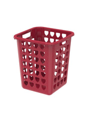 Square Plastic Laundry Bin 33 L Dark Red