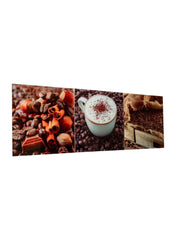 Coffee Glass Painting 30 x 90cm Multicolor