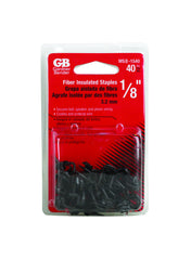 Gardner Bender Zinc Plated Steel Insulated Bell Wire Staple Pack 40Pc 3.2mm