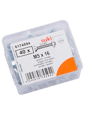 Zinc Plated Slotted Flat Head Countersunk Machine Screws M5 X 16 Mm Pack Of 40