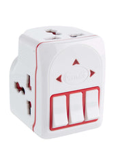 Oshtraco 3-Way Universal Adaptor Plug With Individual Switch 5A