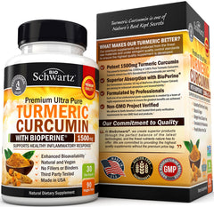 Turmeric Curcumin 1500Mg Dietary Supplement - 90 Capsules