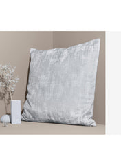 Premium Velvet Throw Pillow Cover White Silver