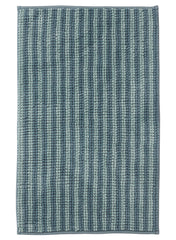 Bath Mat Striped Blue