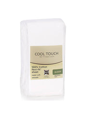 Touch Queen Fitted Sheet 150 x 200 cm, White