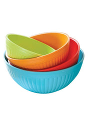 Nordic Prep And Serve Bowls Set of 4 Multicolored