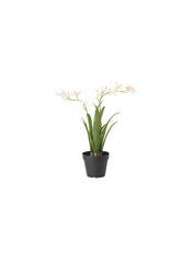 Artificial Potted Plant Yellow Orchid