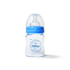 Fissman Baby Kids Feeding Bottle With Wide Neck 120 ml (Borosilicate Glass)