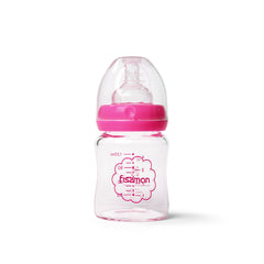 Fissman Baby Kids Feeding Bottle With Wide Neck 120 ml (Borosilicate Glass)