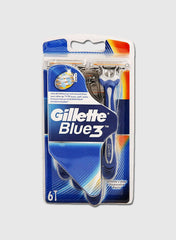 Blue 3 Disposable Razors for Men One Size