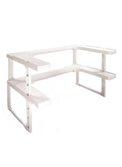 Stackable Shelf Spice Rack Organizer White Standard