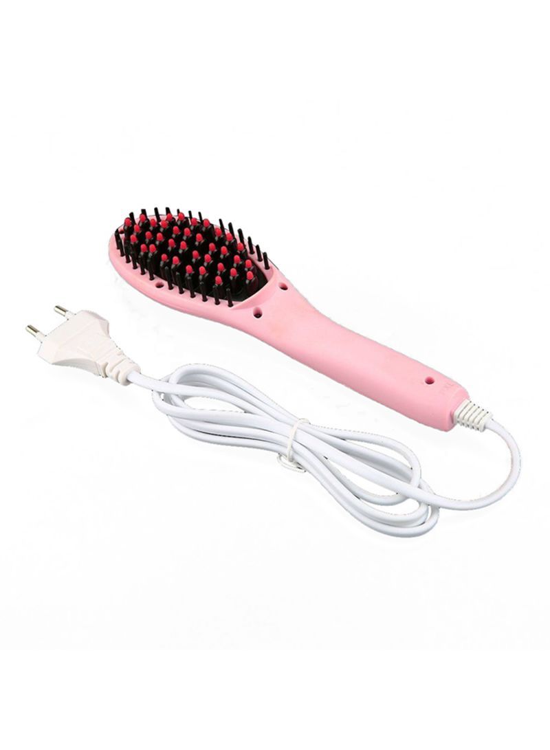 Portable Electric Fast Hair Straightener Brush - Telemall UAE