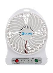 3 Gear Speed Portable And Rechargeable Mini Air Cooler Fan EA-816-White White - Telemall UAE