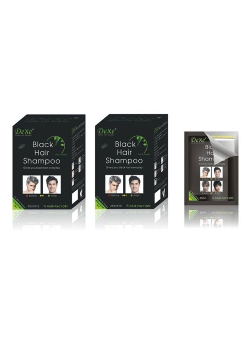 Pack Of 2 Black Hair Shampoo 25ml - Telemall UAE