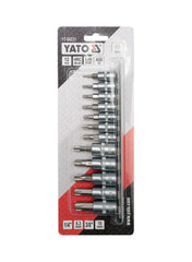 Socket Bit 12pcs/set Torx (T8-T55) L=35mm (1/4") & L=50mm (3/8") Yato Brand YT-04331