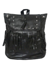 Synthetic Leather Draw String Closure Backpack