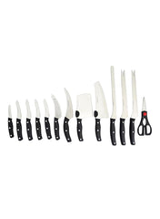 13-Piece Complete Knife Set Black/Silver - Telemall UAE