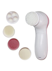 5-In-1 Beauty Care Face Massager Pink/White