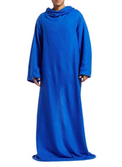 Soft Fleece Blanket With Sleeves Blue One Size