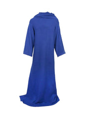 Soft Fleece Blanket With Sleeves Blue One Size