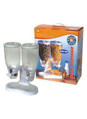 Double Cereal Dispenser White 3.5L - Telemall UAE