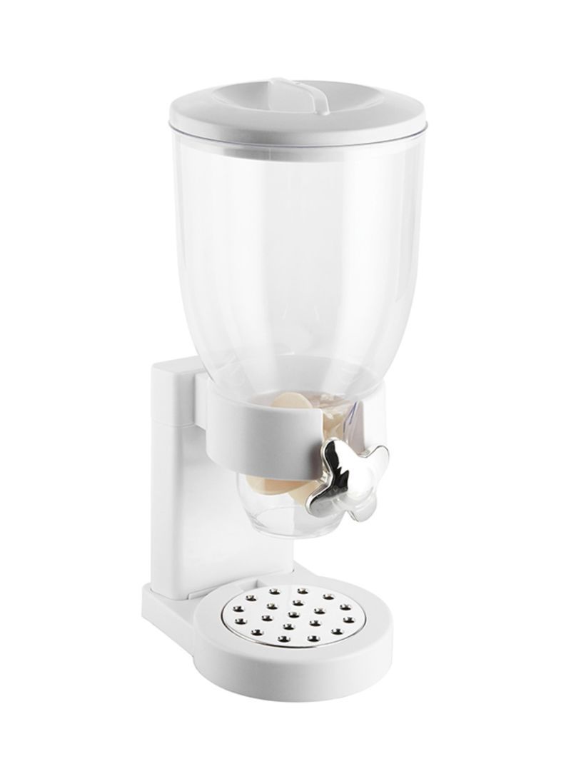 Single Cereal Dispenser White/Clear - Telemall UAE