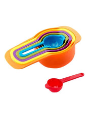 6-Piece Rainbow Combination Measuring Cups and Spoons Set Multicolour 5x9x17centigram