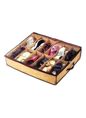 Shoe Storage Organizer Beige/Brown - Telemall UAE