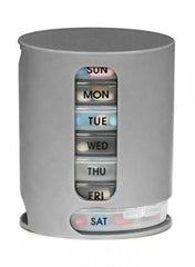 Weekly Pill Organizer Box Grey - Telemall UAE