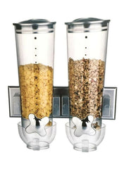 Double Container Cereal Dispenser Clear 1.2kg - Telemall UAE