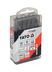 Double End Screwdriver Bits 1/4"x65mm PH2-PH2 10pcs/Box Yato Brand YT-78161